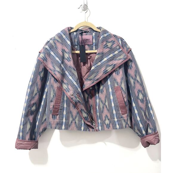NWT: BlankNYC - Women's Open SkyTribal Pattern, Quilted, Bomber Jacket (M) - Picture 1 of 6